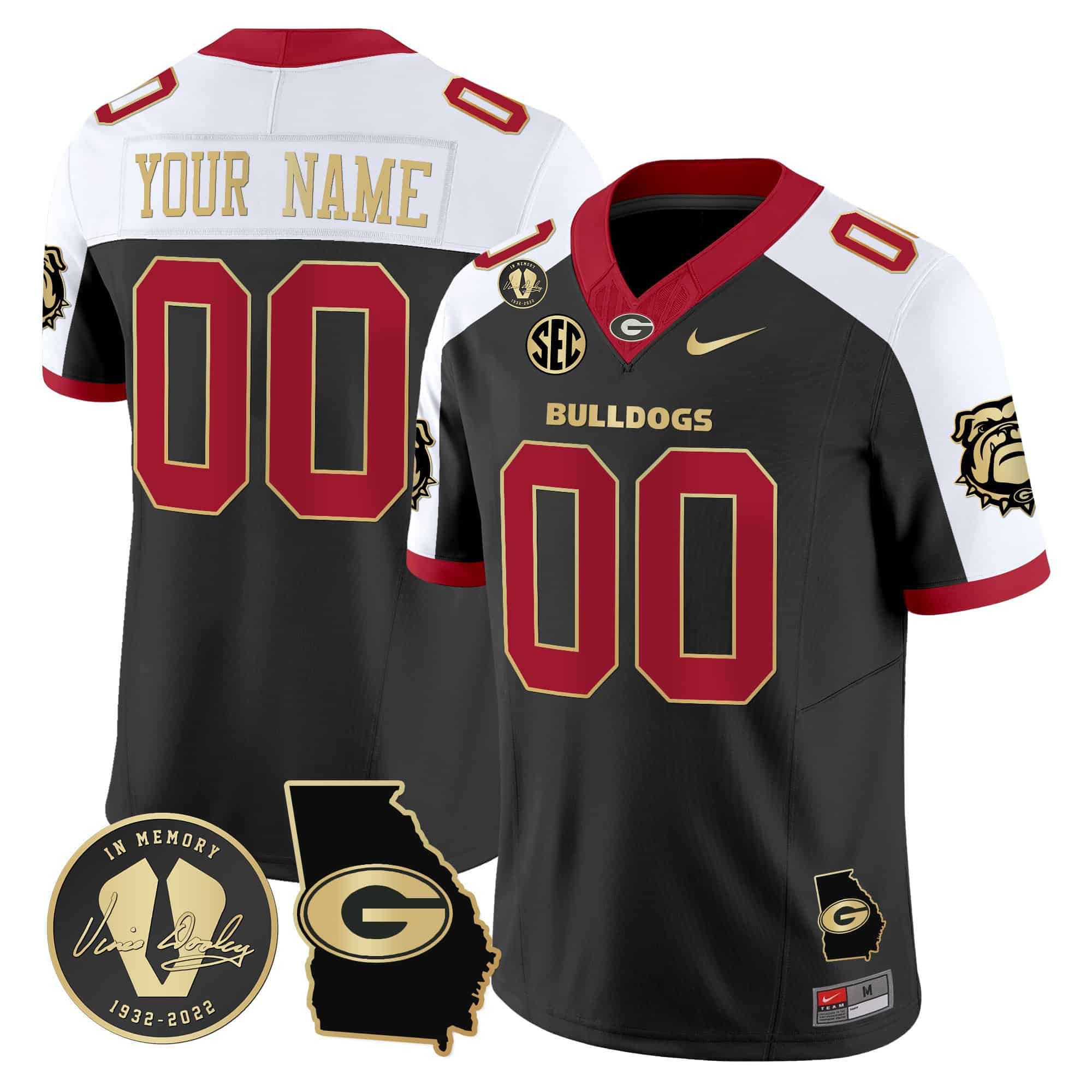 Men Georgia Bulldogs Black 2024 Nike Vapor Custom NCAA Jersey